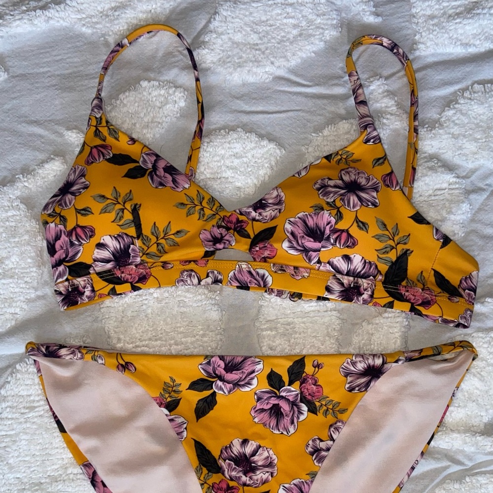 Yellow Floral Bikini